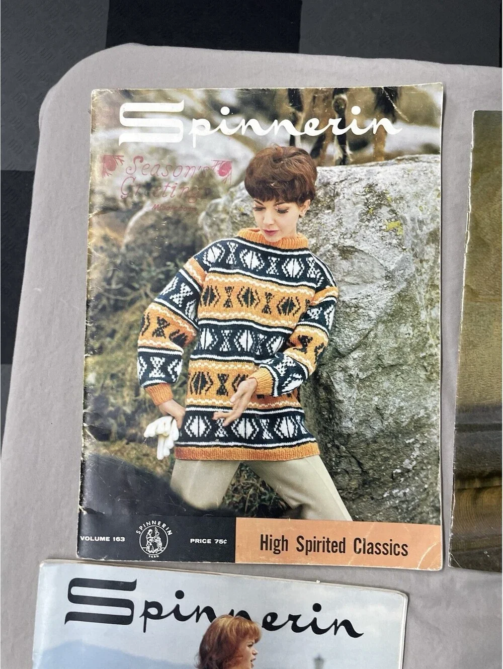 Spinnerin Knitting Pattern Booklet Fashions in Living Afghan Patterns And More